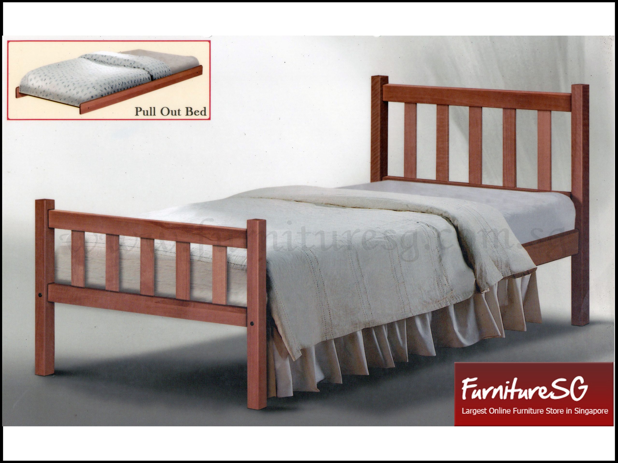 Wooden Bed Frame WB1010 (Available in 3 Colros)