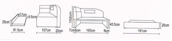 2 in 1 Bed PVC/Fabric 1005