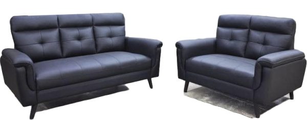 Verona 2/3 Seater Sofa Set (Half Leather)  2 Years Warranty
