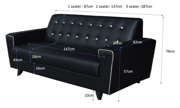Kathy Faux Leather 1/2/3 Seater Sofa Set