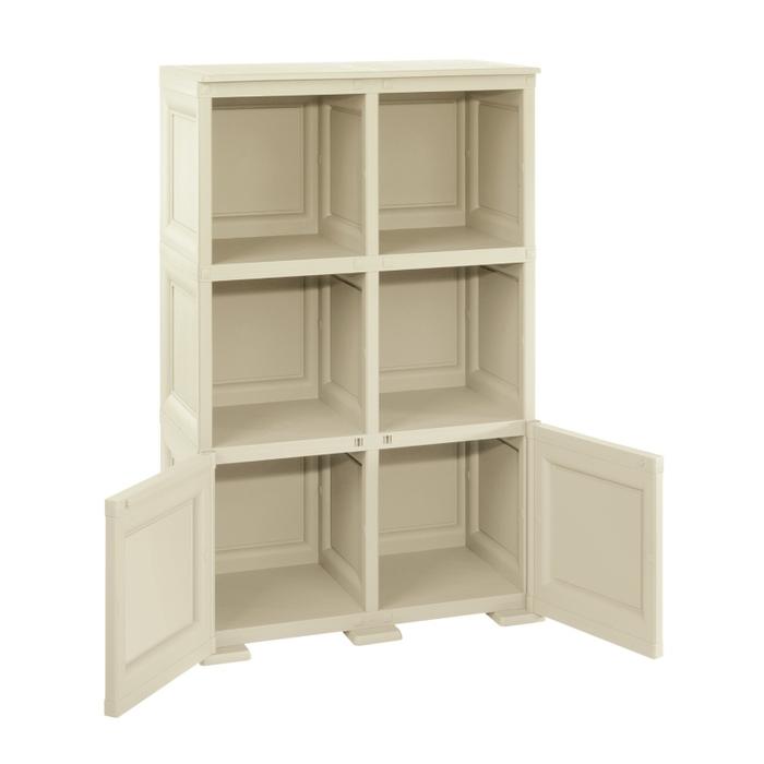 Tontarelli - 2 Open Shelves + 1 Door Cabinet Unit (Grey)