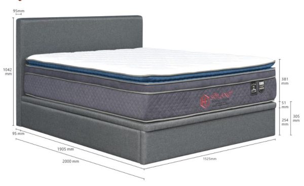 Faux Leather Storage Bed LB1154 + 12" Pocket Spring Mattress