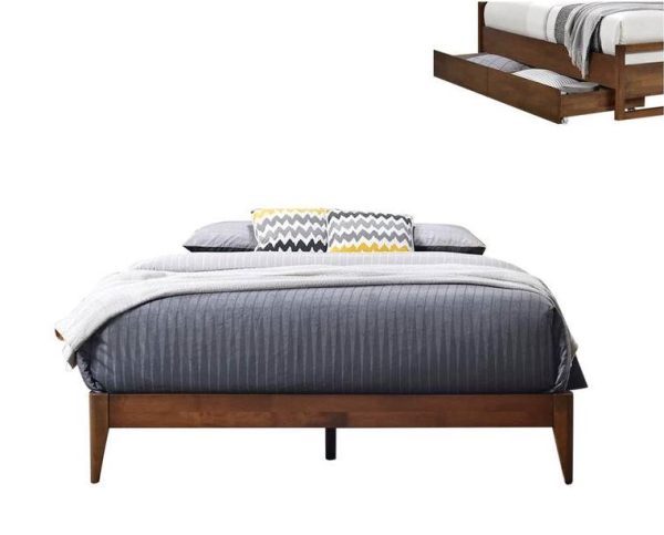 Soild Wooden Bed Wooden Bed WB1152 (Queen/King) - Available in 2 Colors
