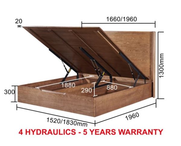 Wooden Storage Bed WB1162S (Queen/King)