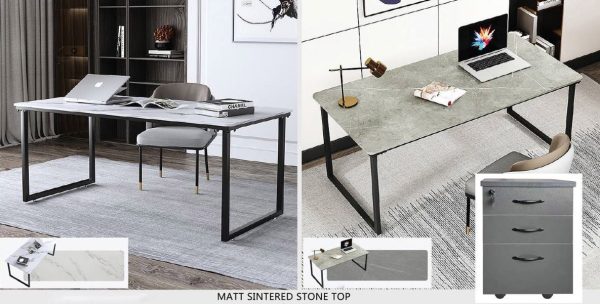 Sintered Stone Writing Table WT1320 (100cm/120cm)