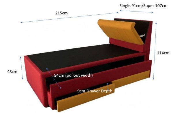 Summer 2 in 1 Faux Leather Bedframe