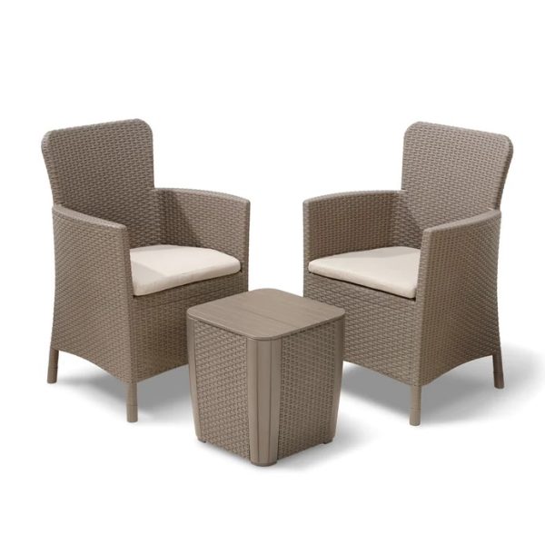 MIAMI BALCONY OUTDOOR SOFA SET CAPPUCCINO