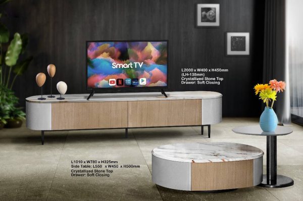 TV Console TVC1607  (Crystallized Stone Top)