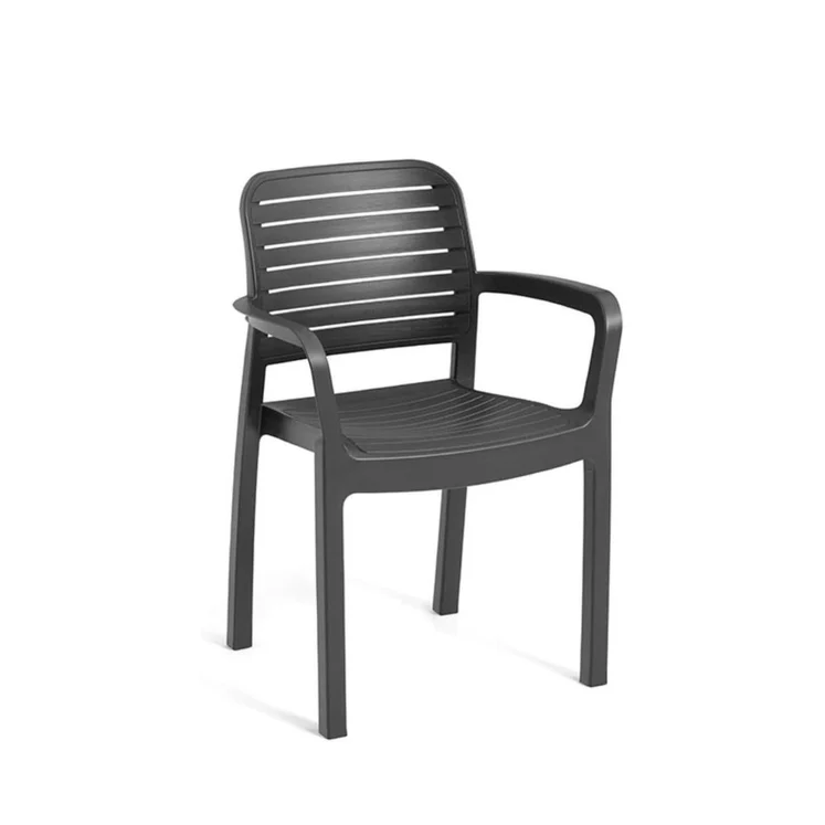 Allibert - Futura Table + Chloe Chair Graphite