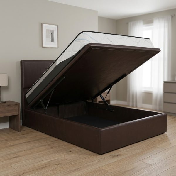 Faux Leather Storage Bed LB1187