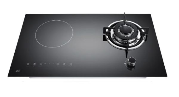Uno UK 7338 - 73cm Tempered Glass Induction Hybrid 2 Burners