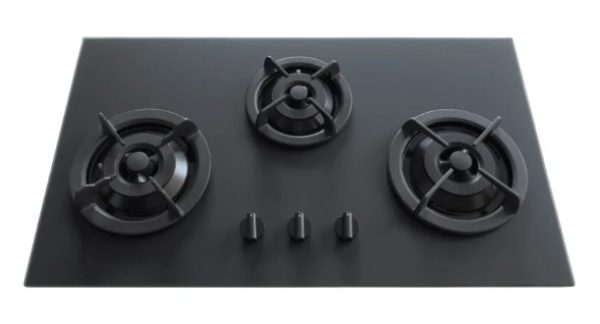 Tecno T333TGSV Matte Series - 86cm Tempered Glass Gas Hob 3 Burners