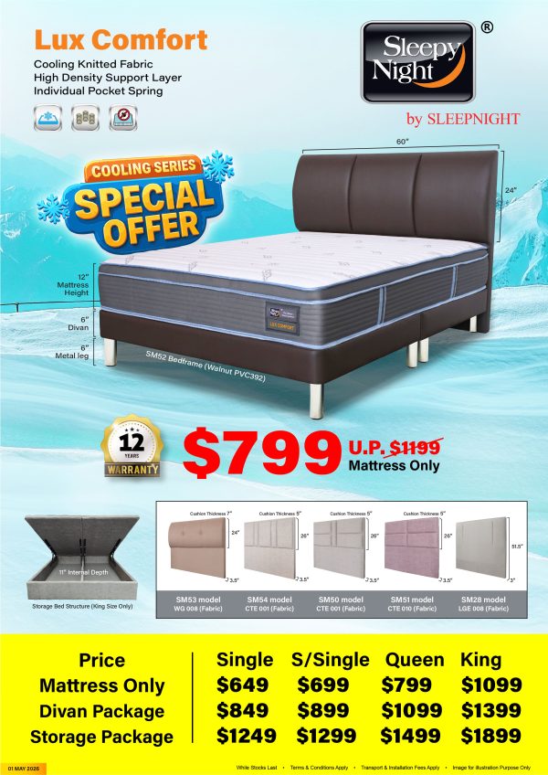 Sleepy Night Lux Comfort Mattress & Bed Set