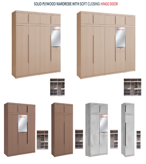 Wardrobe WD1359B -Solid Plywood