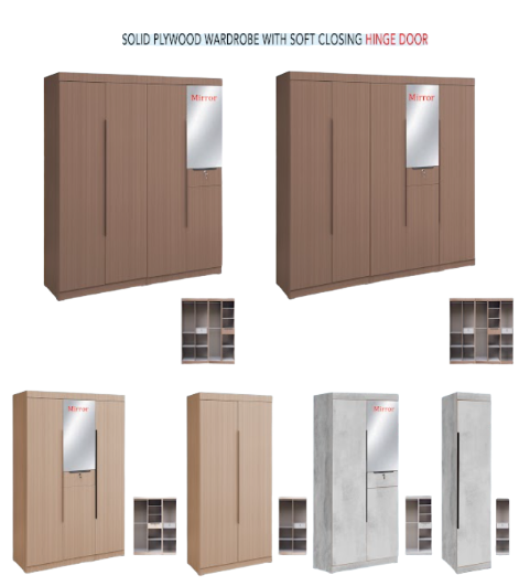 Wardrobe WD1359A -Solid Plywood