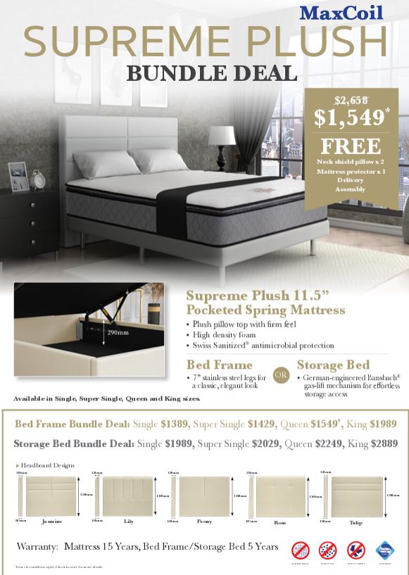 Maxcoil Supreme Plush & Bed Bundle (Copy)