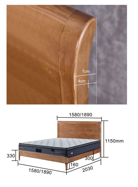 Wooden Bed WB1192