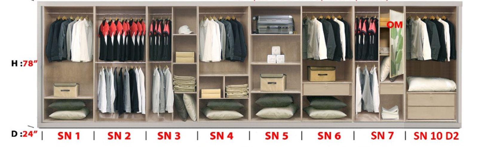 Modular Wardrobe WD1360