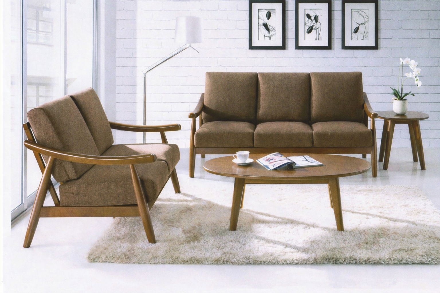 2/3 Seater Wooden Sofa WS1075