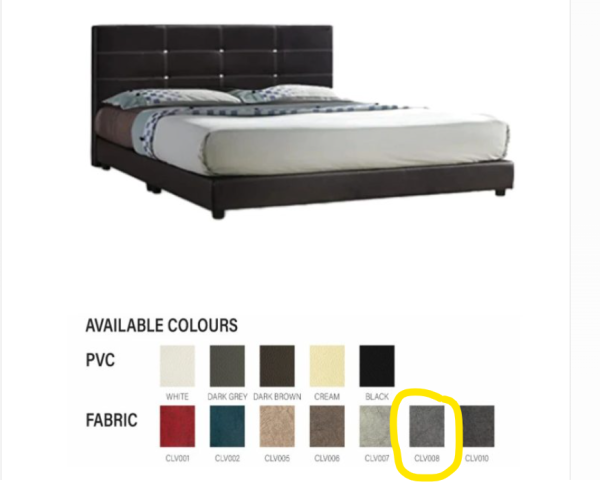 (Clearance) Bent Faux Leather Bed 01 (Queen size)