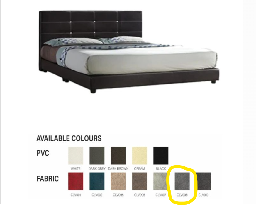 (Clearance) Bent Faux Leather Bed 01 (Queen size)