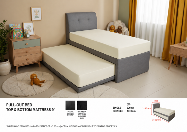 2 in 1 Faux Leather Bed 1092