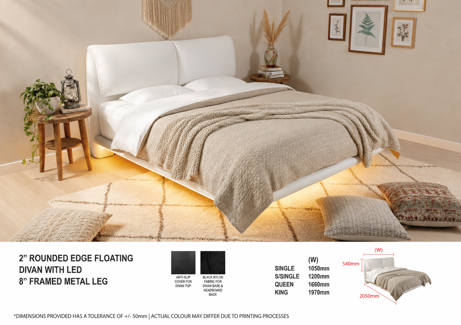 Faux Leather Bed LB1218