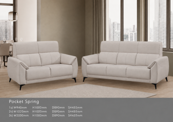 1/2/3 Seater Sofa Set SFL1359- Pocket Spring