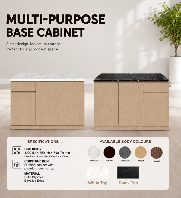Solid Plywood Kitchen Cabinet KC1131 - Custom Size Available