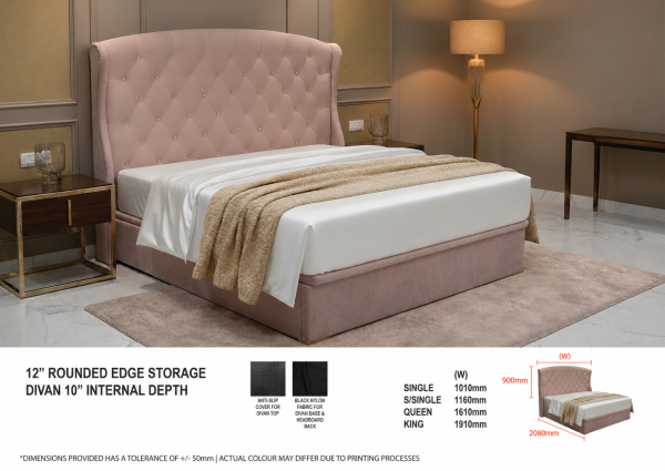 Pet Friendly or Easy Clean Fabric Storage Bed LB1219