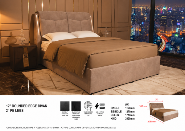 Pet Friendly or Easy Clean Fabric Bed LB1224