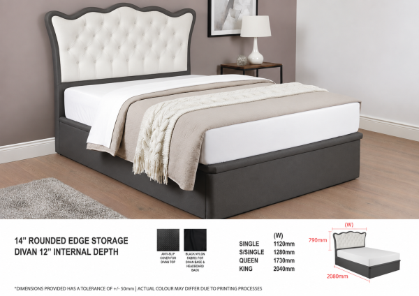 Faux Leather Storage Bed LB1225