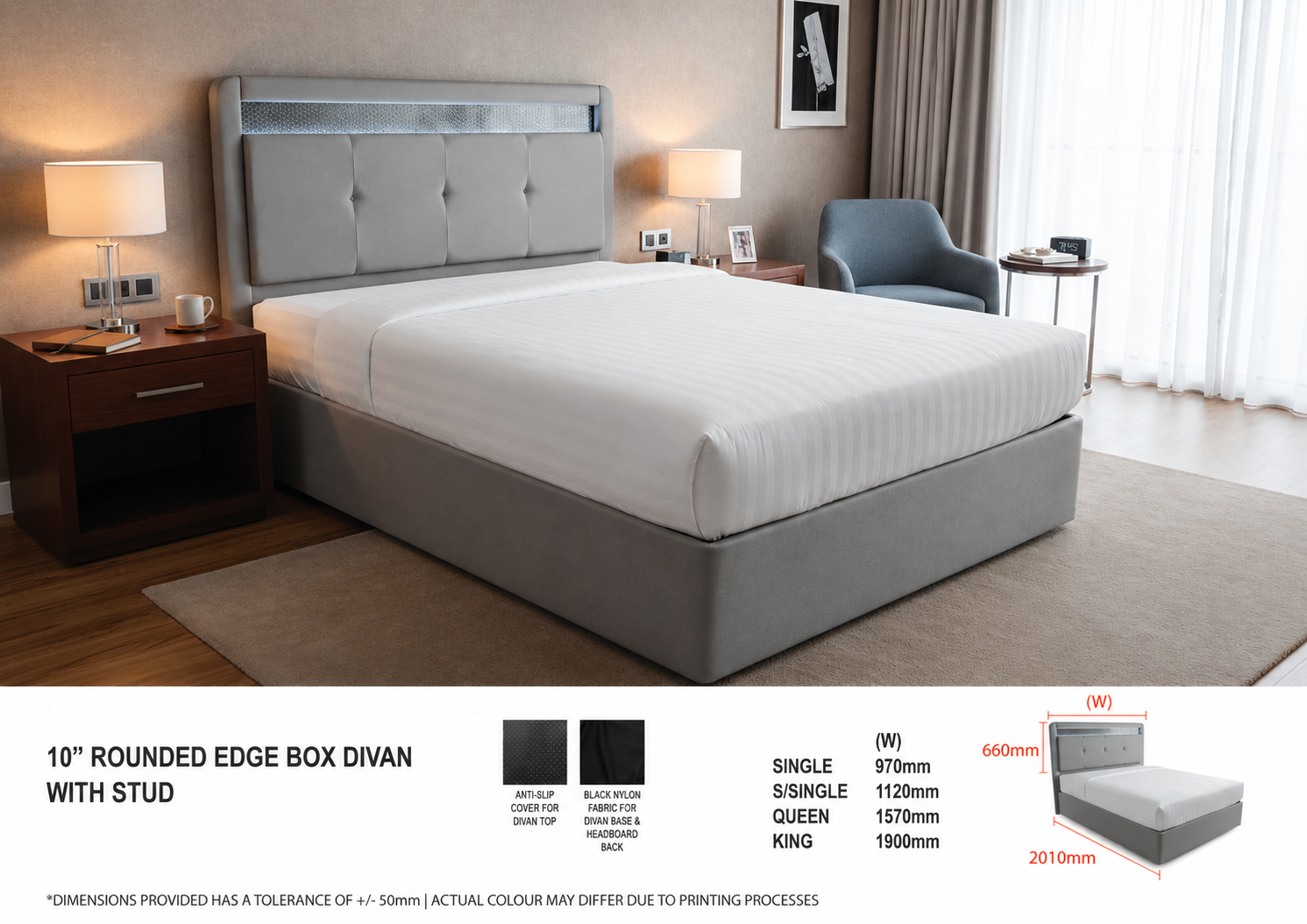 Faux Leather Bed LB1228