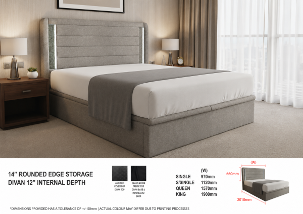 Pet Friendly or Easy Clean Fabric Storage Bed LB1229
