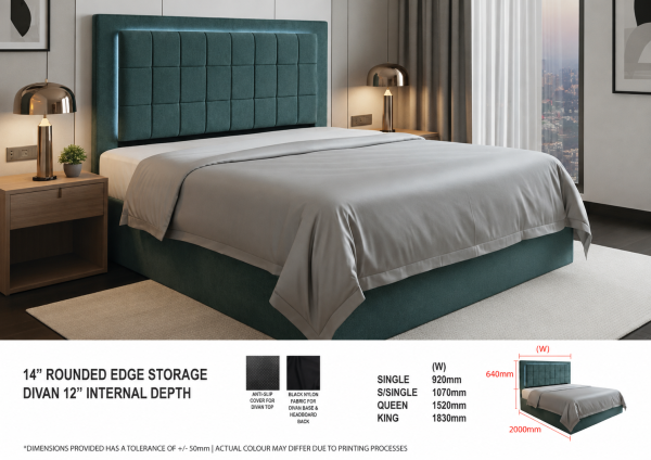 Pet Friendly or Easy Clean Fabric Storage Bed LB1230