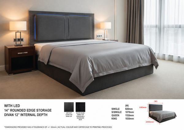 Faux Leather Storage Bed LB1232