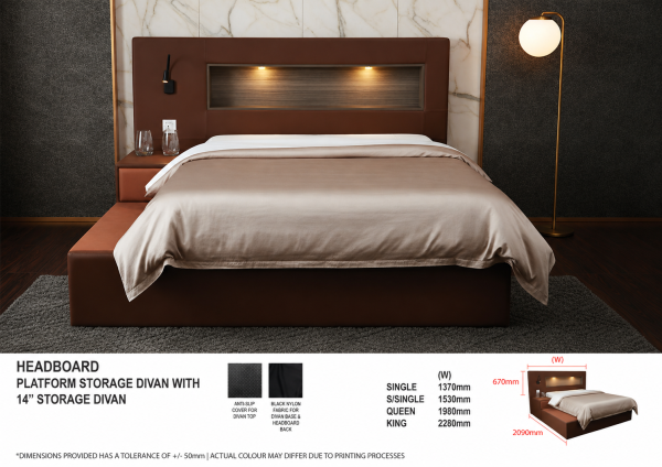 Pet Friendly or Easy Clean Fabric Storage Bed LB1235
