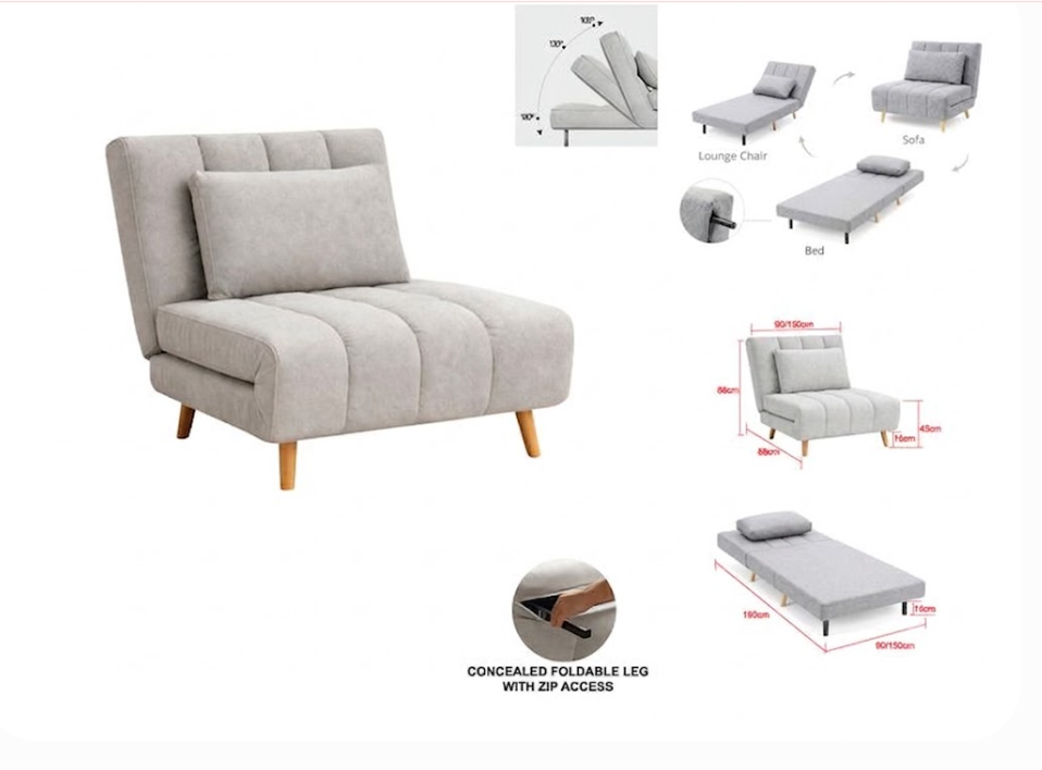 Pet Friendly Fabric Sofa Bed 1145 (2 Colour available)