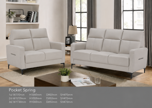 1/2/3 Seater Sofa Set SFL1358- Pocket Spring