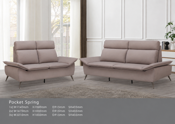 1/2/3 Seater Sofa Set SFL1360- Pocket Spring