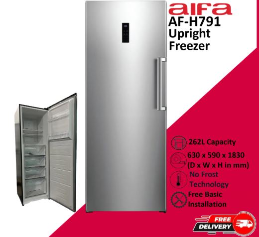 Aifa AF-H791 Upright Freezer, 262L Capacity, Single Door Freezer, No Frost