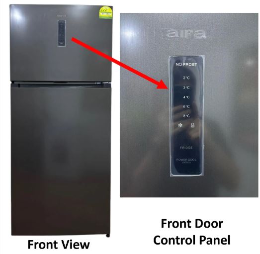 Aifa 2 Door Top Freezer Refrigerator, 420L capacity, No Frost - AR-H482