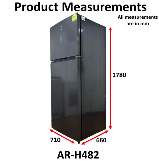 Aifa 2 Door Top Freezer Refrigerator, 420L capacity, No Frost - AR-H482