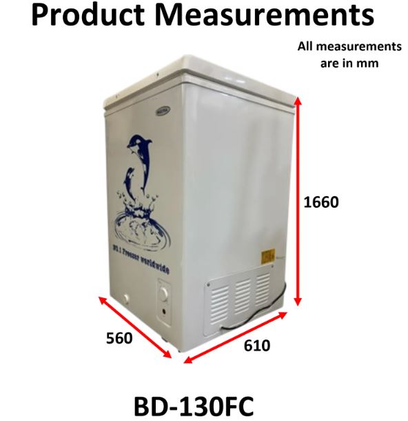 Aucma BD-130FC Chest Freezer, Top Opening Door, 120L Capacity, 2 in 1 Chiller / Freezer