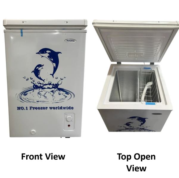 Aucma BD-130FC Chest Freezer, Top Opening Door, 120L Capacity, 2 in 1 Chiller / Freezer
