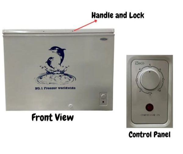 Aucma Chest Freezer, Top Opening Door, 280L Capacity - BD-280NA
