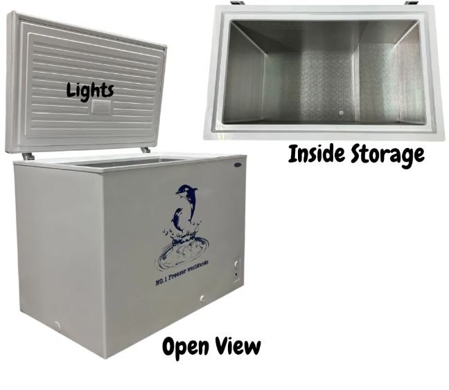 Aucma Commercial Chest Freezer, Top Opening Door, 350L Capacity - BD-350NA