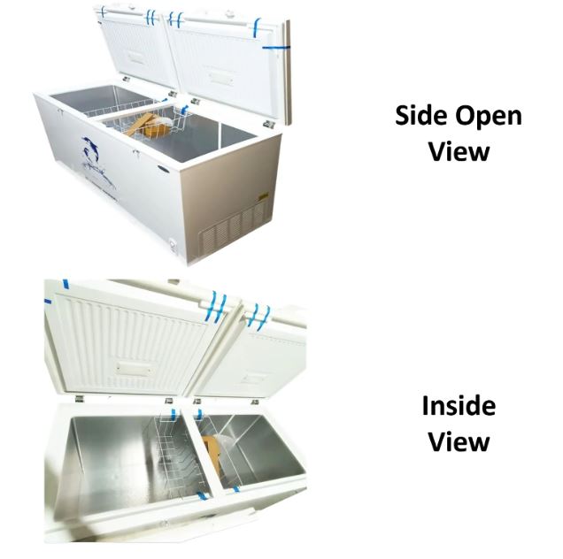 Aucma 2 Door Chest Freezer, Top Opening Door, 702L Capacity - BD-702