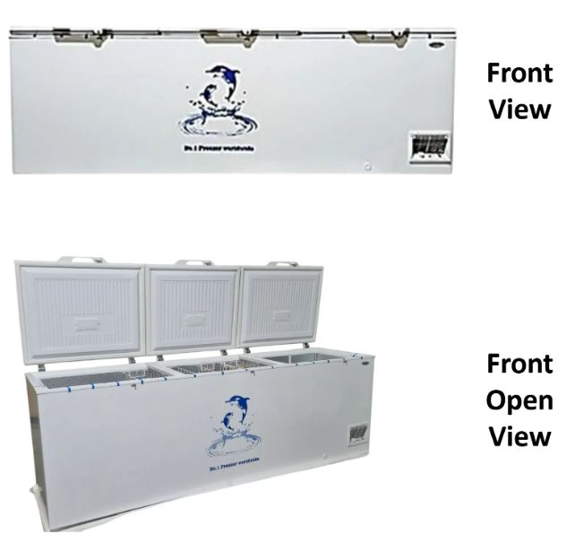 Aucma BD-903 3-Door Chest Freezer, 903L capacity, Ideal for large households or commercial settings