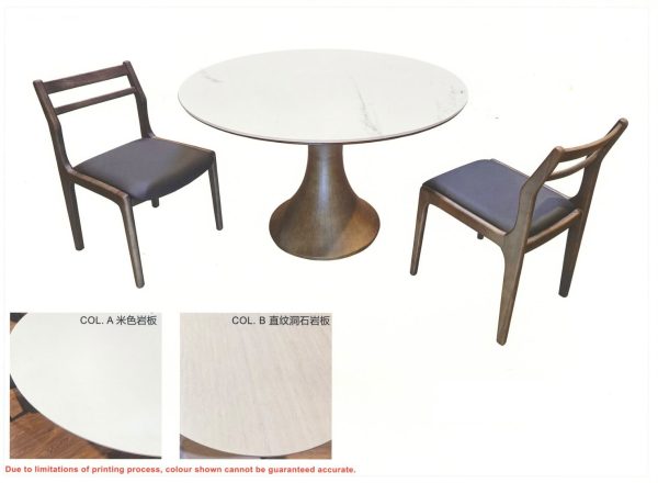 Round Dining Table Set DNT1796 - Matte Sintered Stone Top